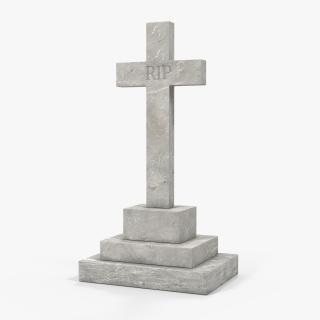 3D Marble Cross Memorial