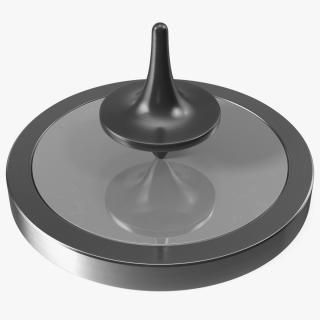 3D Metal Spinning Top with Base model