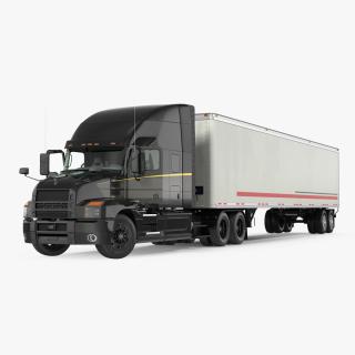 Mack Anthem Truck with Trailer 2018 Rigged 3D