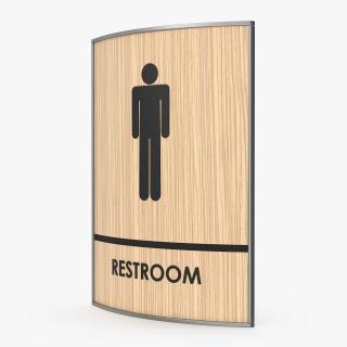 Men Restroom Sign 3D