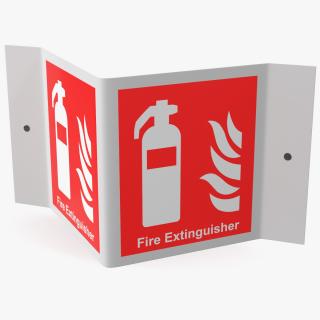 3D model A Frame Fire Extinguisher Sign