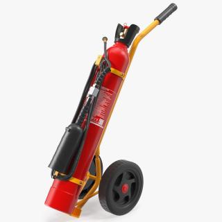 ABS SRL CO2 Trolley Fire Extinguisher 10Kg 3D