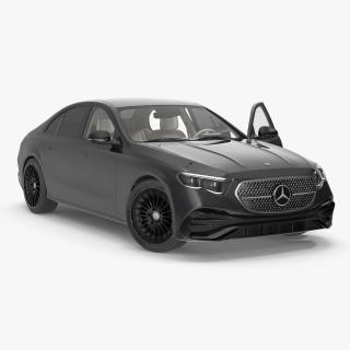 Mercedes E-Class 2023 Black Rigged 3D model
