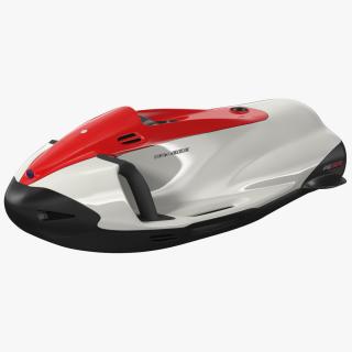 Seabob Electric Jet F5 SR White and Red 3D model