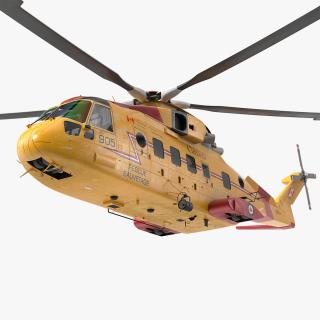 3D AgustaWestland CH 149 Cormorant Rescue Helicopter Rigged