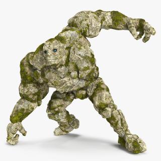 3D model Stone Golem Fighting Pose