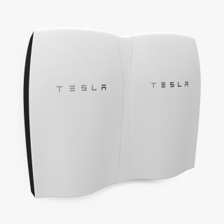 Tesla Powerwall Double Unit 3D