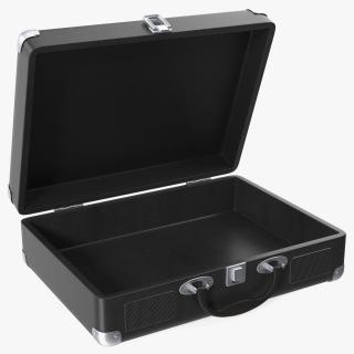 3D model Retro Black Suitcase Open