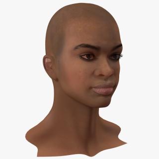 Light Skin Teenager Head 3D model