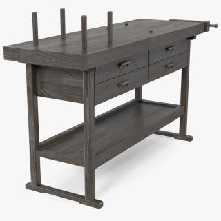3D Wooden Carpenter Workbench