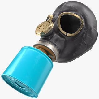 Single Filter Gas Mask 3D