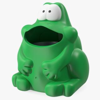 3D Frog-Shaped Trash Can