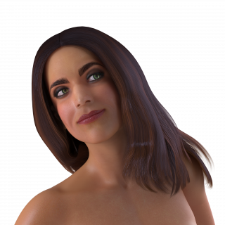 Nude Woman on Knees Pose 3D model