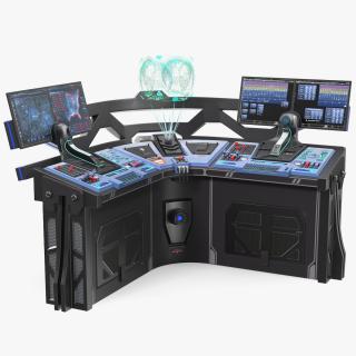 Sci Fi Corner Control Panel 3D