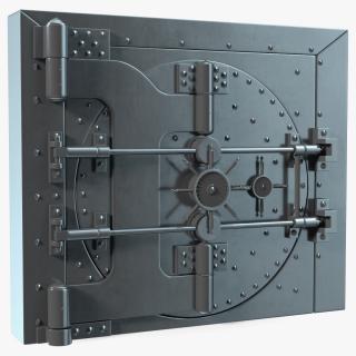 3D model Security Dark Metal Bank Vault Door