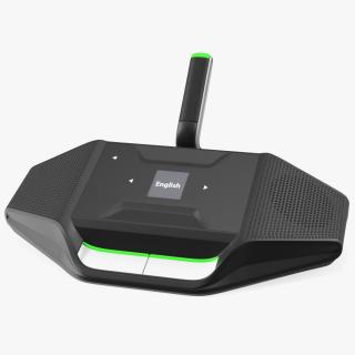 Wireless Discussion Device with Language Selector 3D model