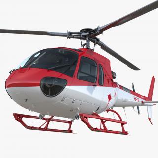 3D Medical Transport Helicopter Eurocopter AS-350