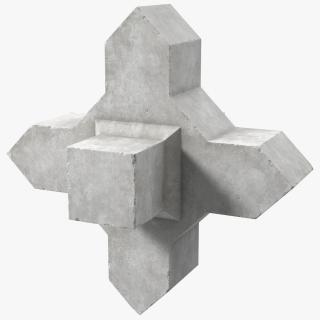 3D model Concrete Coastal Wave Breaker Xbloc