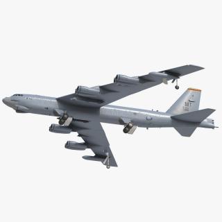 Boeing B52 Stratofortress Strategic Bomber Rigged 3D model
