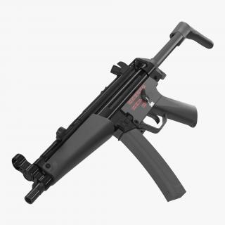 3D MP5A3 with Retractable Stock model