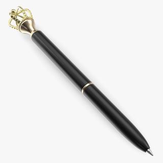 3D model King Crown Ballpoint Pen Black