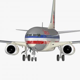 Boeing 737-700 American Airlines Rigged 3D model