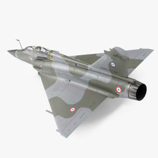 3D Dassault Mirage 2000 Two Seat Fighter Camouflage model