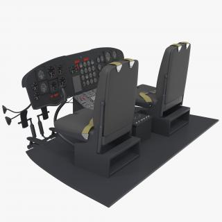 Heavy Helicopter Cockpit 3D model