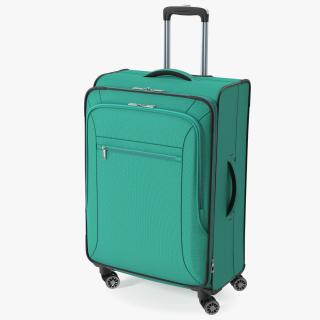 Softside Rolling Luggage Turquoise 3D model