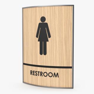 Women Restroom Sign 3D model