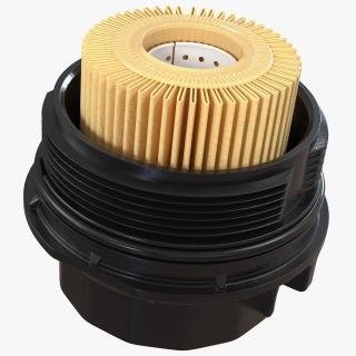 3D Oil Filter Housing with Filtering Element