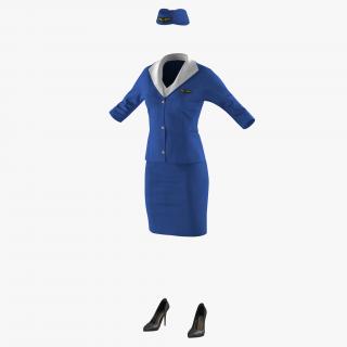 3D Stewardess Uniform model