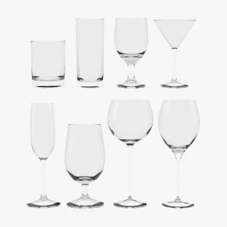Cocktail Glasses Collection 3D