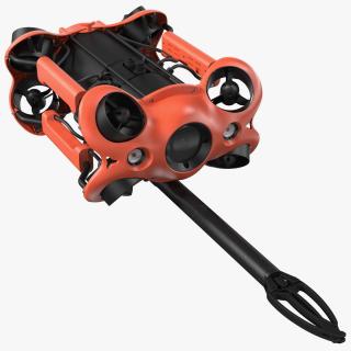 3D Professional Underwater Drone with Robotic Arm