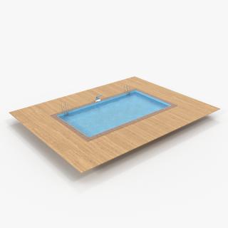 3D model Square Swimming Pool