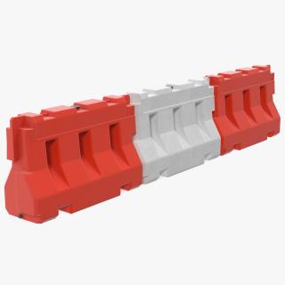 Road Safety Plastic Barricade 3D model