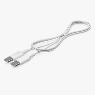 3D USB Type C to Type C Cable Folded model