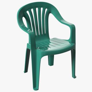 Plastic Chair Green 3D model