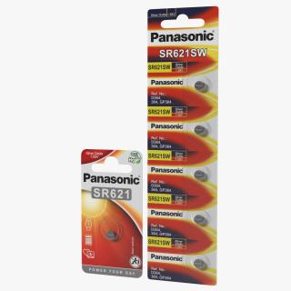 3D Panasonic SR621SW Coin Battery Blister Package