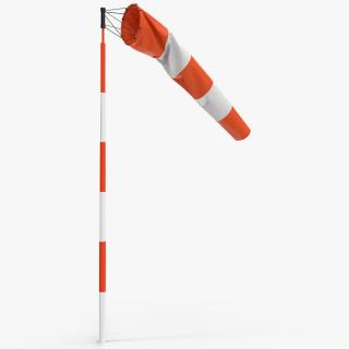 Windsock with Wind Speed 3 Knots 3D