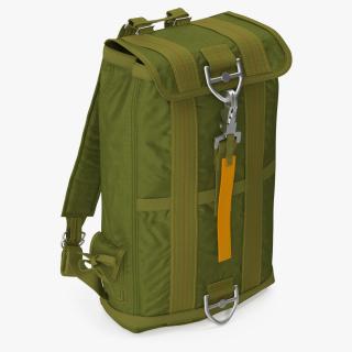 3D Lightweight Travel Parachute Backpack Green model