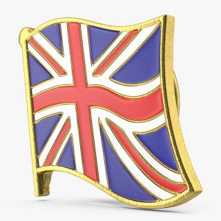 3D UK Great Britain Flag Lapel Pin