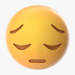 Sad Pensive Face Emoji 3D