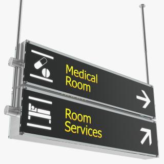3D model Airport Signs Medical Room Services