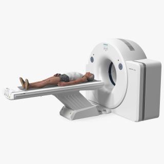 Tomograph Siemens with Patient Rigged 3D