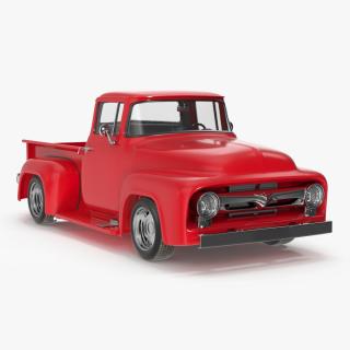 1956 Ford F100 Pickup Truck Tuned Simple Interior 3D model