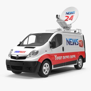 3D Opel Tv News Van