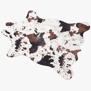 3D model Brown and White Spotted Cowhide Rug