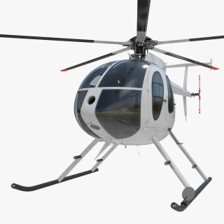 3D Light Utility Civilian Helicopter model