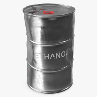 Old Ethanol Metal Barrel 3D model
